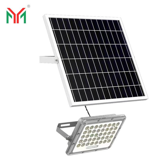 Proiector LED, cu Panou Solar si Telecomanda, Rezistent la Apa IP65, 100W, Gri