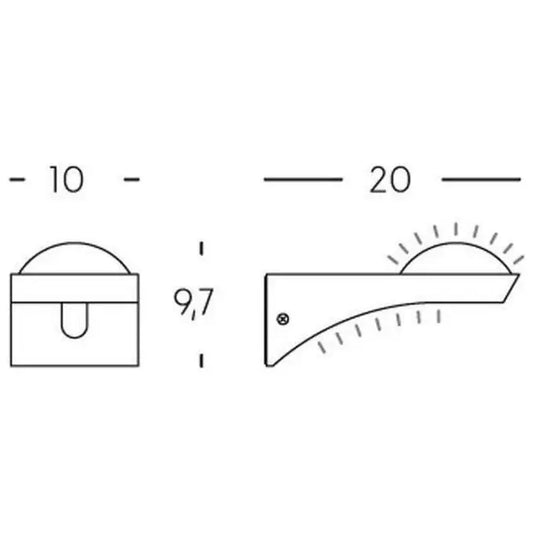 Aplica Exterior, Model 98197/02, Material Aluminiu, IP65, Lumina Calda, 12W, Alb