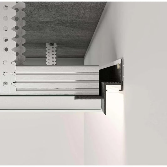 Profil LED Scafa cu Efect Shadow Gap, 2m, Negru