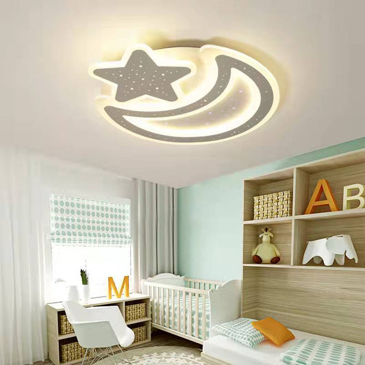 Lustra LED RFAN, Model C105-300, 3 Tipuri De Lumina, 100W, Alb