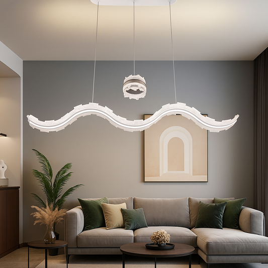 Pendul RFAN, Model 5119, Cu Telecomanda, 3 Tipuri De Lumina, Inaltime Reglabila, 180W, Gri