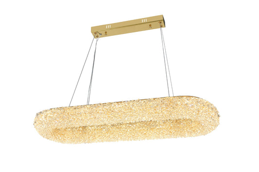 Candelabru LED RFAN, Model 5558/850*300, Textura Cristal, Metal, 75W, Auriu