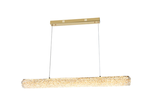 Candelabru LED RFAN, Model 5558/L1000, Textura Cristal, Metal, 41W, Auriu