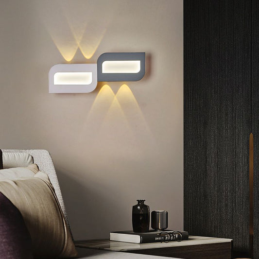 Aplica LED 3D RFAN, Model B606, 3 Tipuri De Lumina, 56W, Alb/Gri