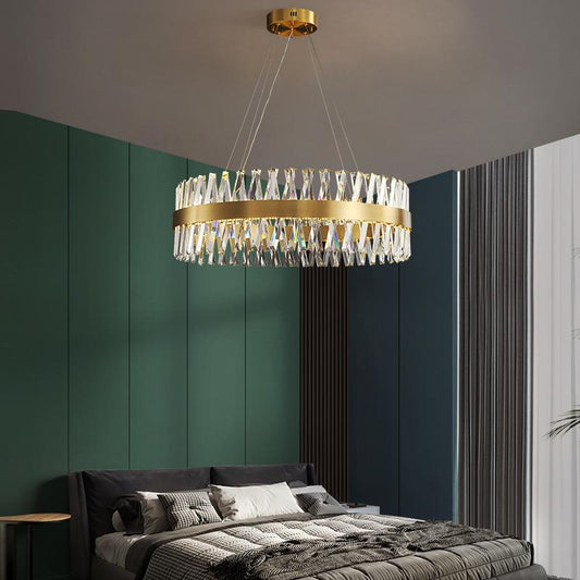 Candelabru LED RFAN, Model 8832/400, Textura Cristal, Metal, 50W, Auriu