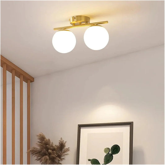 Lustra RFAN, Model 6073-2, Cu Abajururi, 2 X E27, Auriu