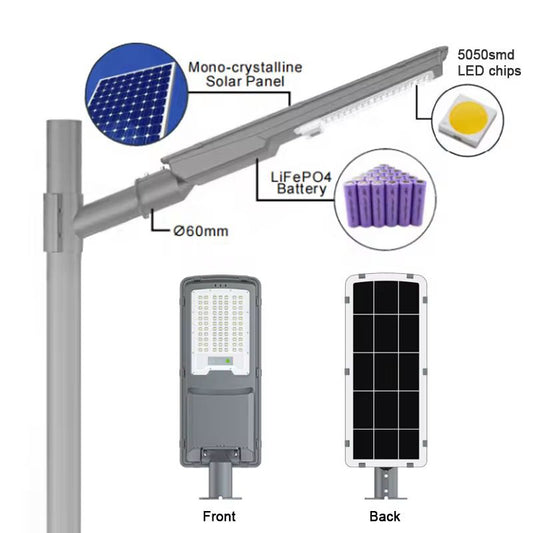 Proiector LED Stradal, Cu Telecomanda, Rezistent la Apa IP65, cu Panou Solar, 200W, YC-LH001
