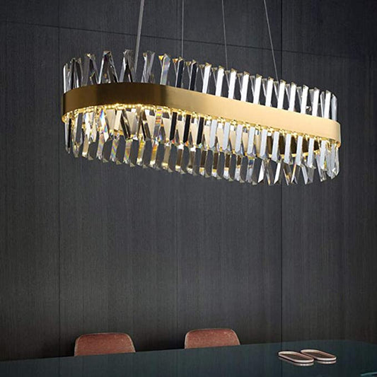 Candelabru LED RFAN, Model 8832/800*300, Textura Cristal, Metal, 74W, Auriu