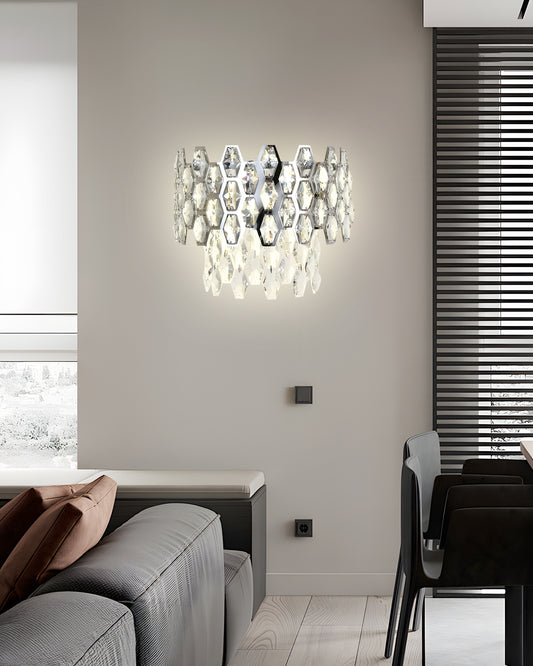 Aplica RFAN, Model 75003/2, Textura Cristal, Metal, 2 X E14, Argintiu