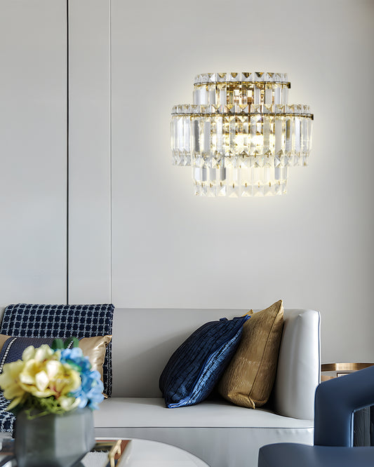 Aplica RFAN, Model 75005/2, Textura Cristal, Metal, 2 X E14, Auriu