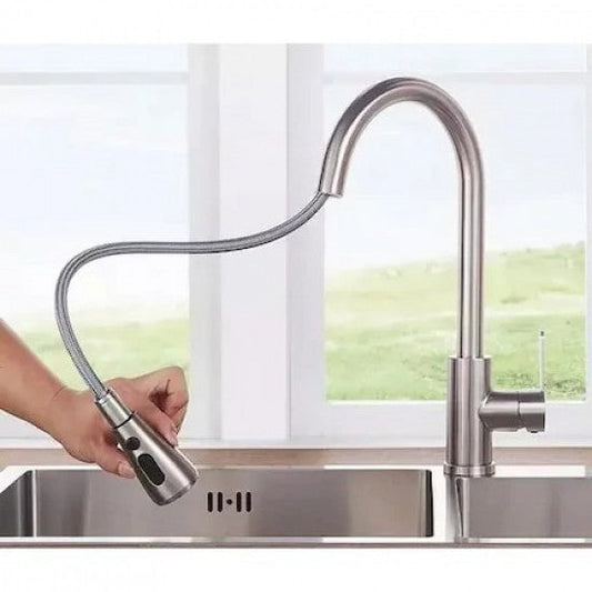 Baterie Bucatarie Extractabila, Inox, Smack