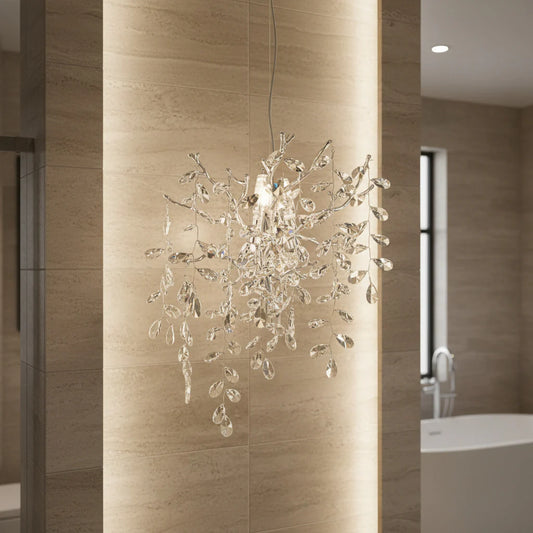 Aplica RFAN, Model W33020/2L, Textura Cristal, Metal, 2 X E14, Argintiu