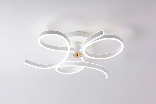 Lustra LED RFAN, Model T9870, Cu Telecomanda, 3 Tipuri De Lumina, Intensitate Reglabila, 360W, Alb/Auriu