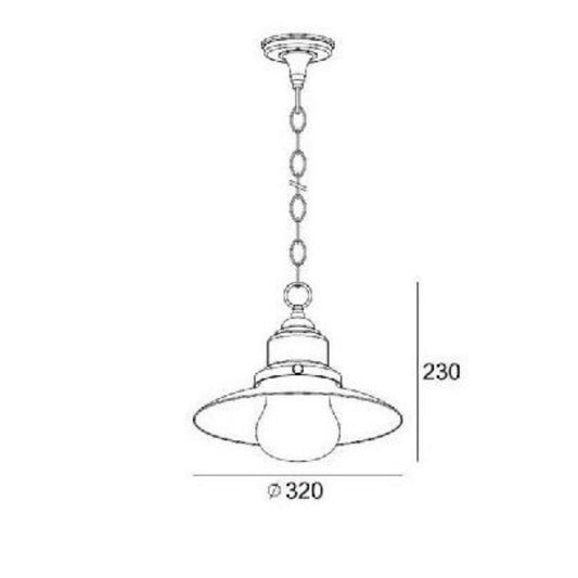 Aplica Exterior, Model 563/26, Material Aluminiu, IP44, 1 X E27, Alb-Auriu