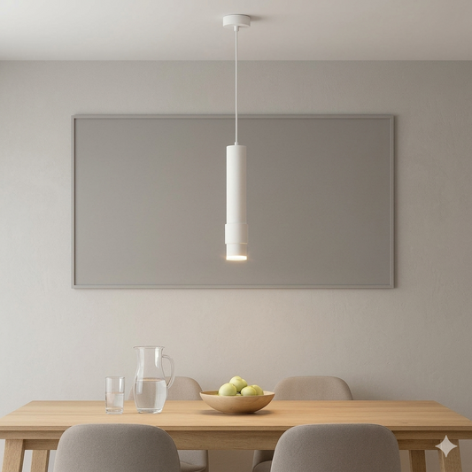 Pendul RFAN, Model WL611L, 1 x GU10, Inaltime Reglabila, Alb