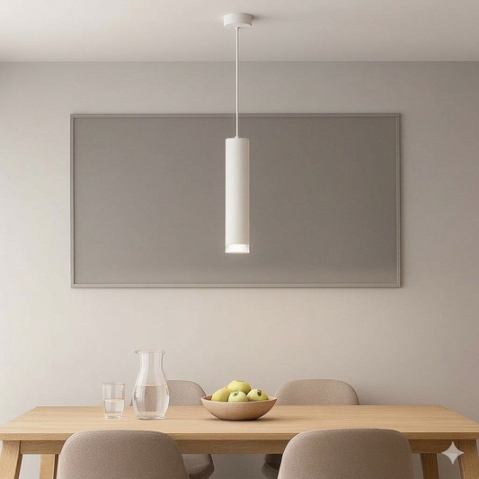 Pendul RFAN, Model WL608, 1 x GU10, Inaltime Reglabila, Alb