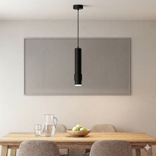 Pendul RFAN, Model WL611L, 1 x GU10, Inaltime Reglabila, Negru