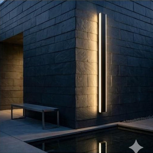 Aplica LED Exterior RFAN, Model K-23180AL, IP65, Lumina Calda, 54W, Negru