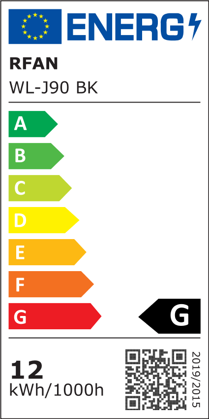 Corp LED 90 Grade RFAN, Interconectabil, 3 Tipuri De Lumina, 12W, Negru