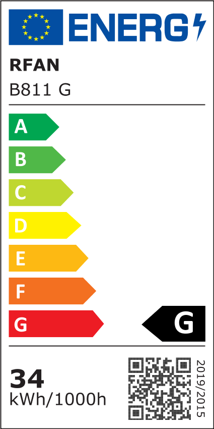 Aplica LED RFAN, Model B811G, 3 Tipuri De Lumina, 34W, Auriu
