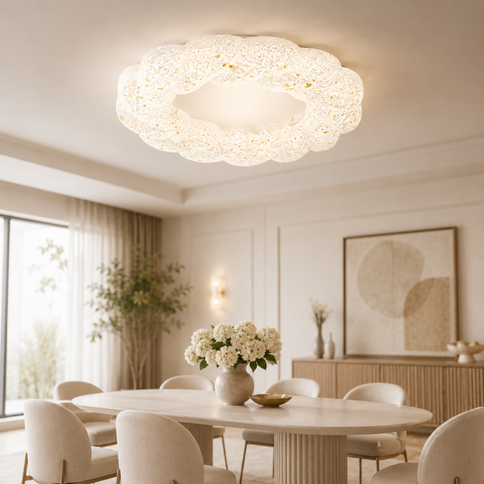 Lustra LED RFAN, Model R9191500, Cu Telecomanda, 3 Tipuri De Lumina, Intensitate Reglabila, 160W, Alb