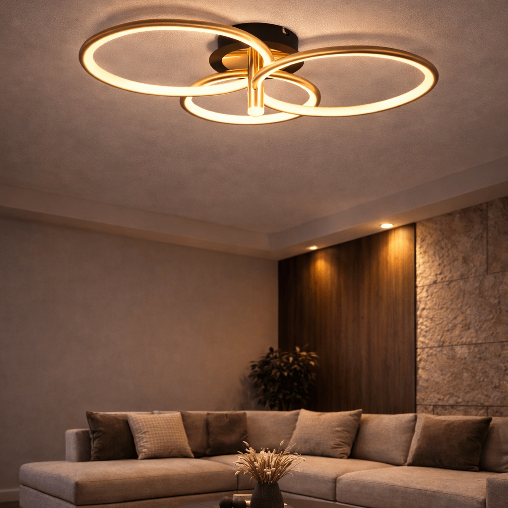 Lustra LED RFAN, Model HX80002-3, Cu Telecomanda, 3 Tipuri De