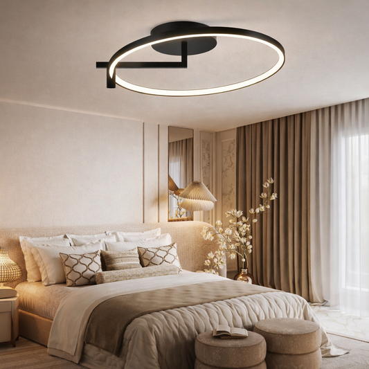 Lustra LED RFAN, Model JX60017-1, Cu Telecomanda