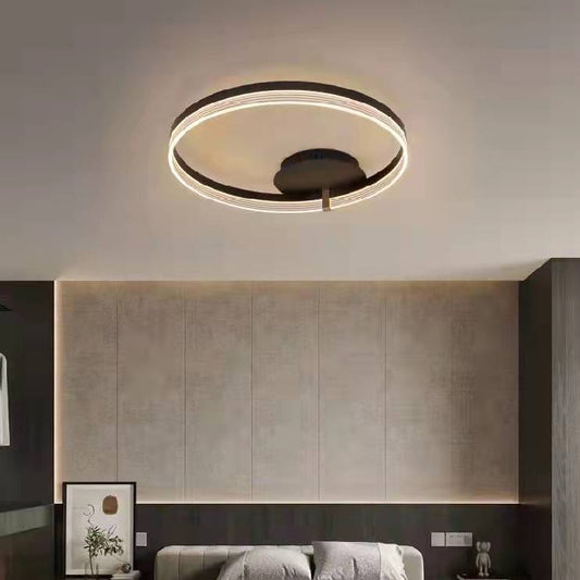 Lustra LED RFAN, Model F2330/1, cu Telecomanda, 3 Tipuri de Lumina, Intensitate Reglabila, 62W, Maro