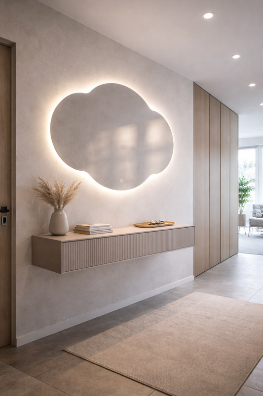 Oglinda LED Norisor Premium 80×60 cm, Touch, 3 Tipuri Lumina – Calda, Rece, Naturala