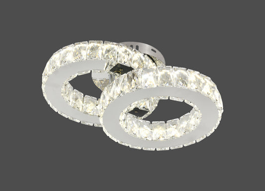 Lustra LED RFAN, Model R9182/2, Cu Telecomanda, 3 Tipuri De Lumina, Intensitate Reglabila, 52W, Argintiu