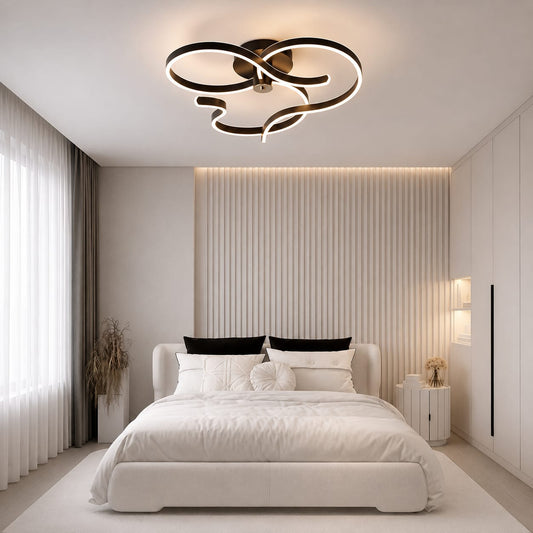 Lustra LED RFAN, Model T9872, cu Telecomanda, 3 Tipuri de Lumina, Intensitate Reglabila, 360W, Negru