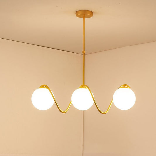 Lustra RFAN, Model 5481/3, Cu 3 Abajururi, 3 x E27, Auriu