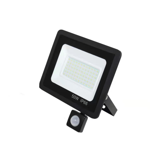 Proiector LED Cu Senzor De Miscare, Rezistent la Apa IP66, Lumina Rece, 220V, 50W