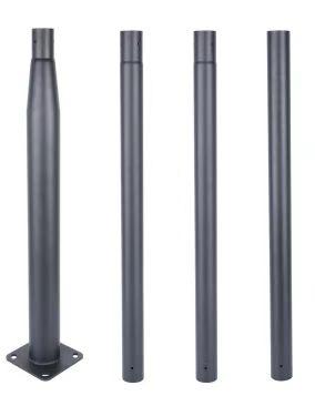 Stalp Metalic Pentru Lampi Solare cu Flansa, 5M, Gri