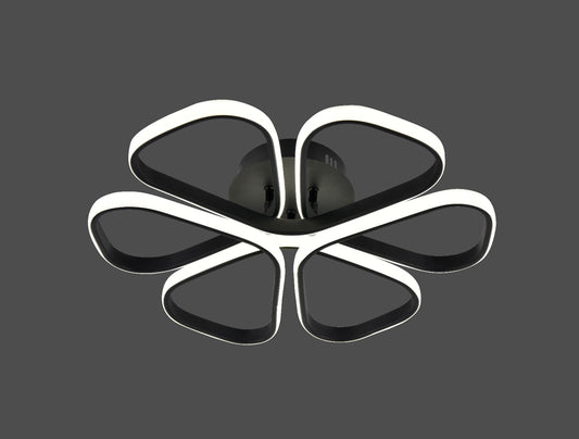 Lustra LED RFAN, Model R9178/1, cu Telecomanda, 3 Tipuri de Lumina, Intensitate Reglabila, 74W, Negru