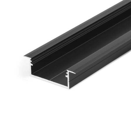 Profil LED Incastrat, 20 x 10, Lungime 2m, Aluminiu, Negru