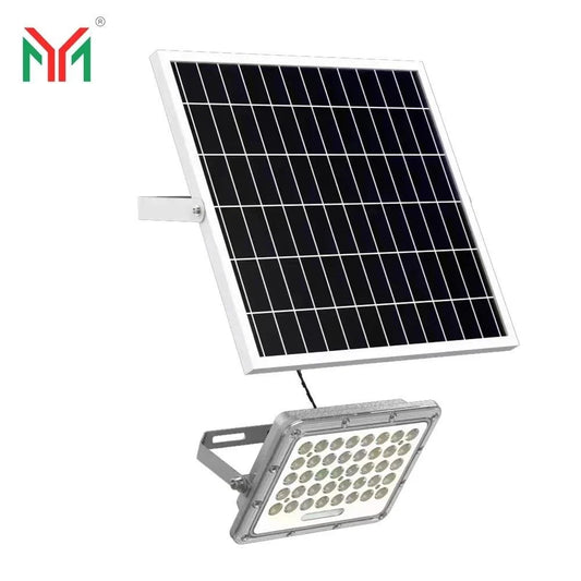 Proiector LED, cu Panou Solar si Telecomanda, Rezistent la Apa IP65, 50W, Gri
