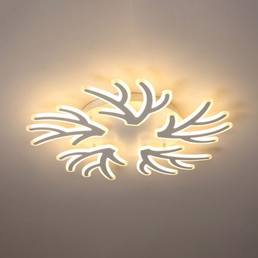 Lustra LED RFAN, Model K46/5, cu Telecomanda, 3 Tipuri de Lumina, Intensitate Reglabila, 150W, Alb