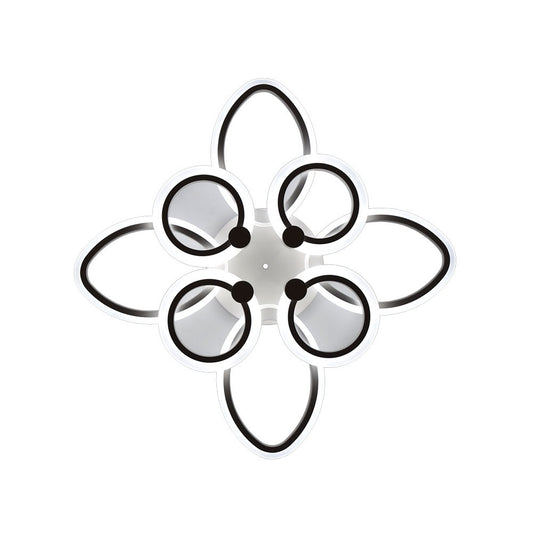 Lustra LED RFAN, Model MX2490-4, cu Telecomanda, 3 Tipuri de Lumina, Intensitate Reglabila, 160W, Alb