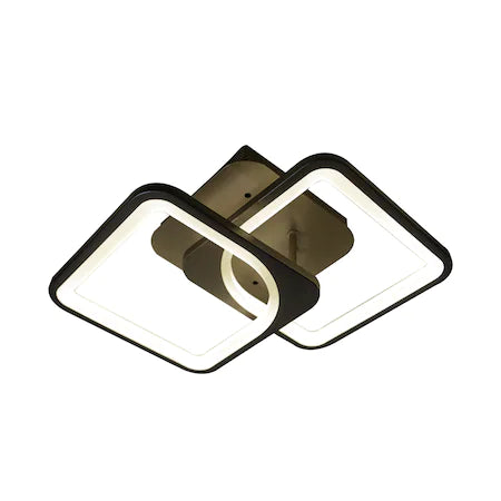 Lustra LED RFAN, Model M31-2BK, Cu Telecomanda, 3 Tipuri De Lumina, Intensitate Reglabila, 72W, Negru