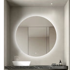 Oglinda LED Rotunda Premium 100×100 cm, Lumina Spate, 3 Tipuri de Lumina – Calda, Rece, Neutra