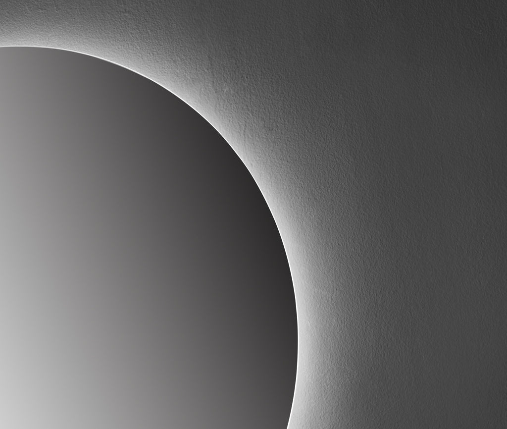 Oglinda LED Rotunda Premium 100×100 cm, Lumina Spate, 3 Tipuri de Lumina – Calda, Rece, Neutra