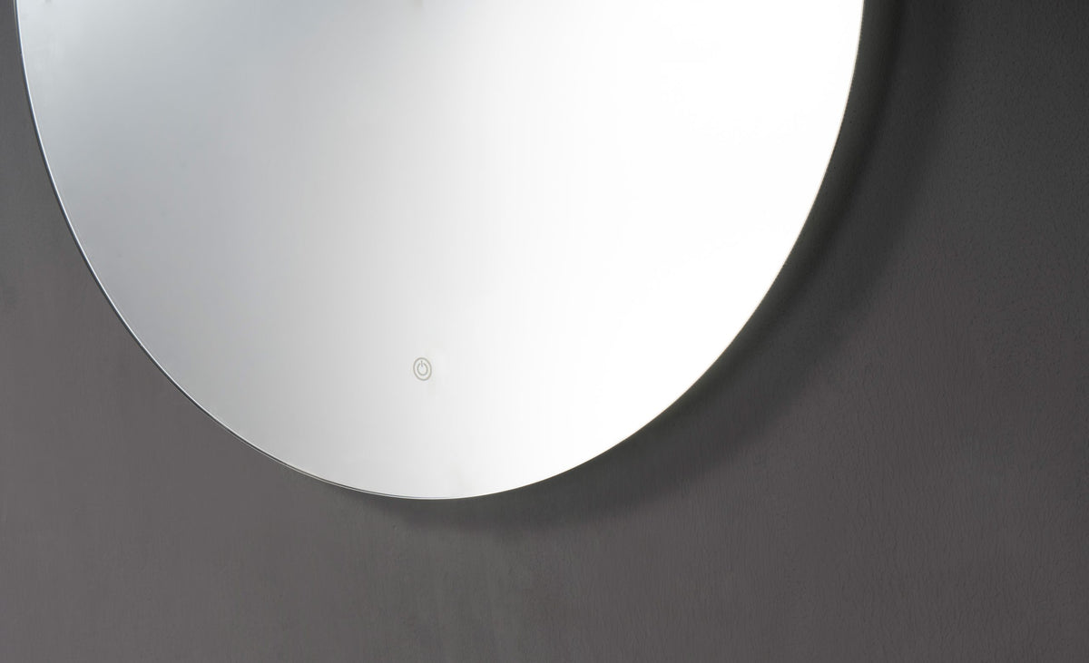 Oglinda LED Rotunda Premium 100×100 cm, Lumina Spate, 3 Tipuri de Lumina – Calda, Rece, Neutra