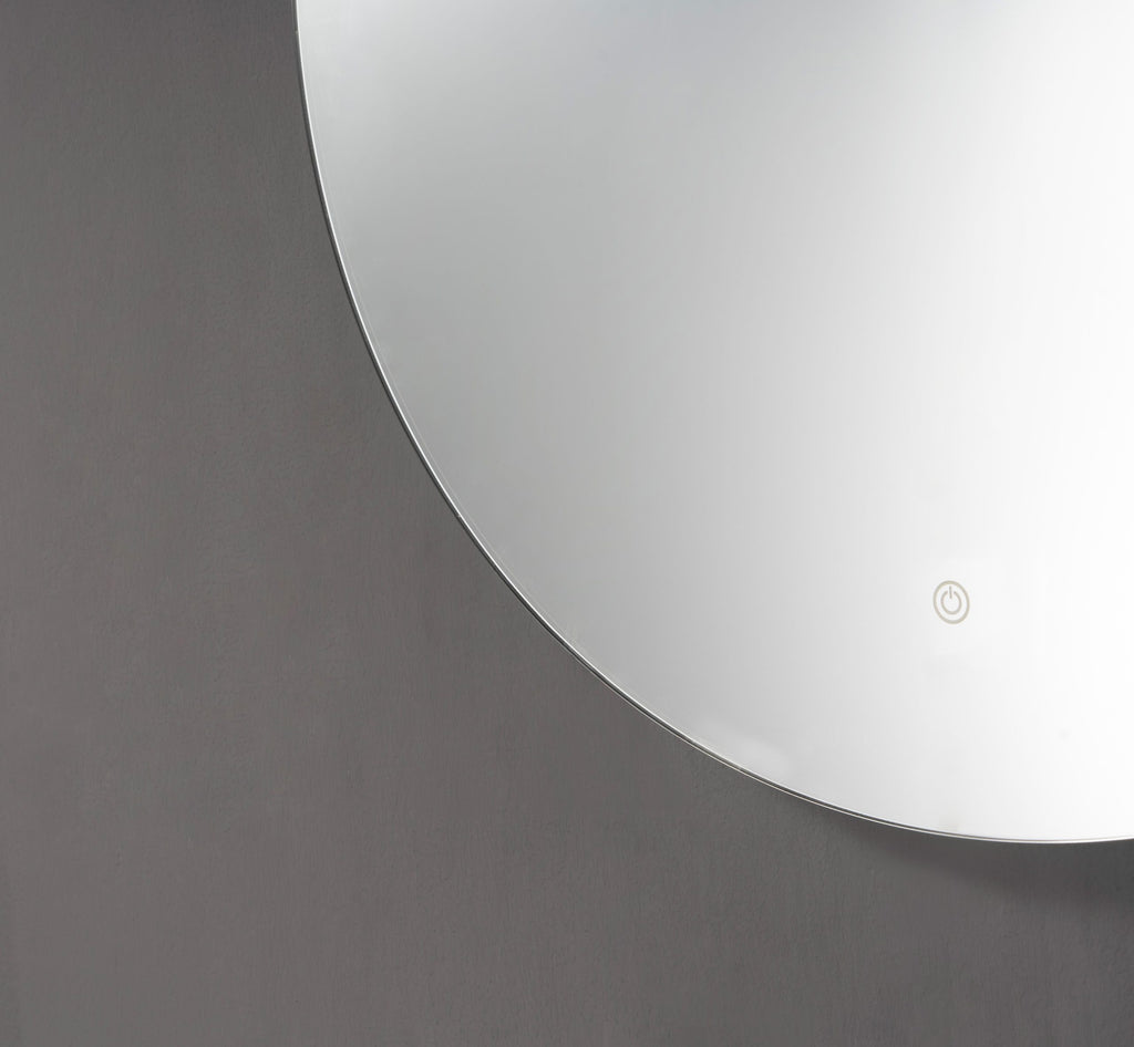 Oglinda LED Rotunda Premium 70×70 cm, Lumina Spate, 3 Tipuri de Lumina – Calda, Rece, Neutra