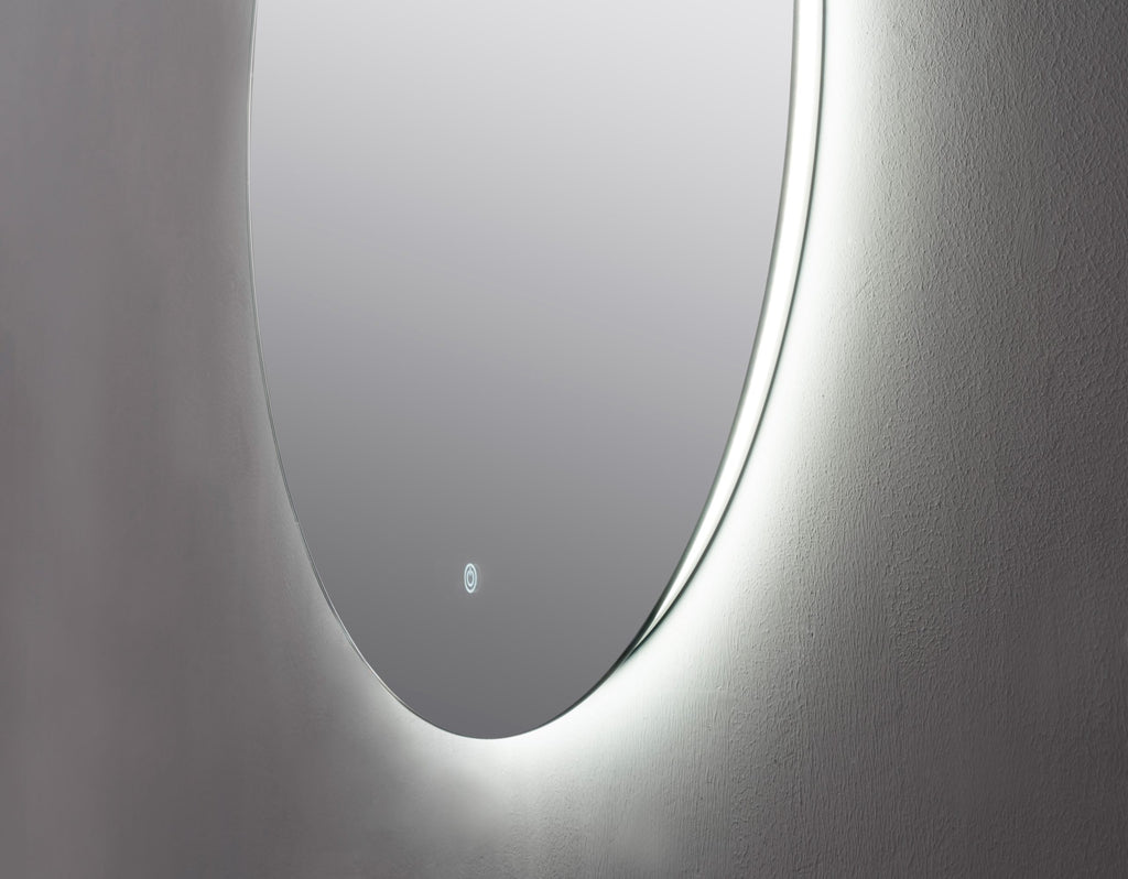 Oglinda LED Rotunda Premium 70×70 cm, Lumina Spate, 3 Tipuri de Lumina – Calda, Rece, Neutra