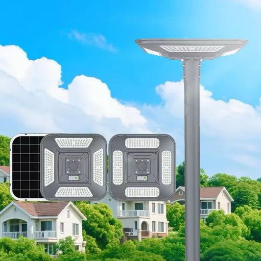 Proiector LED Stradal, Cu Telecomanda, Rezistent la Apa IP65, cu Panou Solar Si Senzor De Miscare, 400W, YC-LH-001