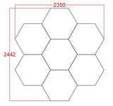 HoneyComb LED RFAN, 7 X Hexagon, Lumina Rece, 6500K, 240W