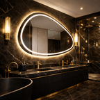 Oglinda LED Asimetrica Premium 160×85 cm, Touch, 3 Tipuri Lumina – Calda, Rece, Naturala