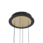 Pendul RFAN, Model 602-12, Cu 12 Abajururi, 12 x G9, Inaltime Reglabila, Auriu/Negru