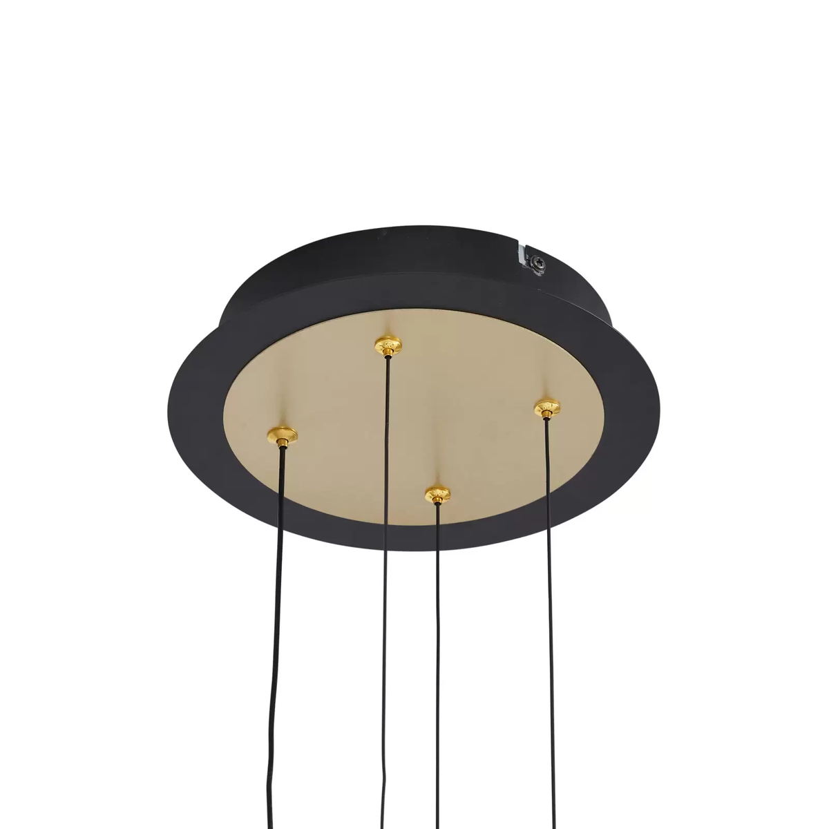 Pendul RFAN, Model 602-12, Cu 12 Abajururi, 12 x G9, Inaltime Reglabila, Auriu/Negru